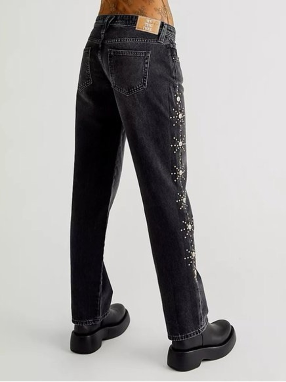We The Free Cooper Studded Low-Rise Boyfriend Jeans - Picture 3 of 9